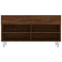 VidaXL Schoenenbank 102x35x55 cm bewerkt hout sonoma eikenkleurig - thumbnail