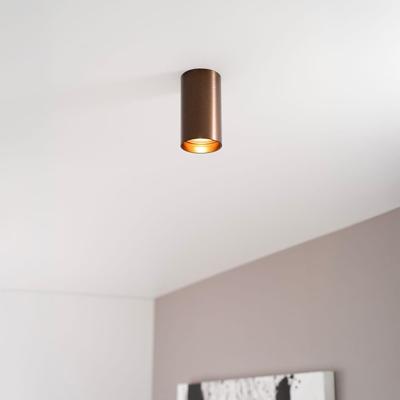 Canopus bronzo s by LUSENZ - Cilindervormige opbouwspot in met geborsteld bronzen coating
