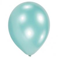 Amscan Ballonnen Pearl 27,5 Cm Latex Lichtblauw 10 Stuks - thumbnail