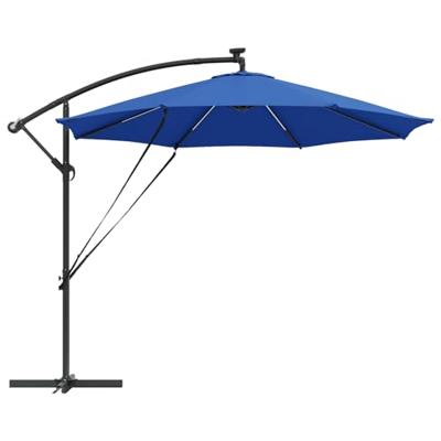 Cantilever Banana Parasol azuurblauw 294 x 294 x 248 cm Cantilever Banana Parasol azuurblauw 294 x 294 x 248 cm