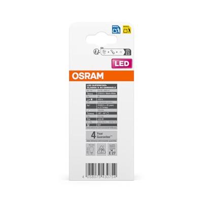OSRAM HOMELIGHTING 4058075430754 LED-lamp Energielabel F (A - G) E27 Peer 9.4 W = 60 W Warmwit 1 stuk(s) OSRAM HOMELIGHTING 4058075430754 LED-lamp Energielabel F (A - G) E27 Peer 9.4 W = 60 W Warmwit 1 stuk(s)