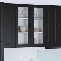Keukenkast Kalmar Zwart 80 x 31 x 100 cm Bewerkt hout - thumbnail