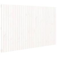 Wandhoofdbord 185x3x110 cm massief grenenhout wit - thumbnail