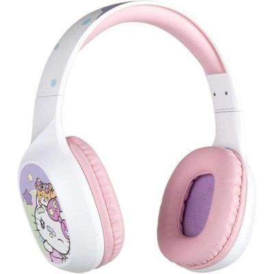 Konix Hello Kitty draadloze koptelefoon - Bluetooth 5.3 - Compatibel met pc's, smartphones en tablets - Batterijduur van 30 uur - Wit en roze