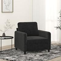 Fauteuil 60 cm fluweel zwart - thumbnail