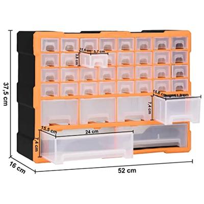 VidaXL Organiser met 38 lades 52x16x37,5 cm
