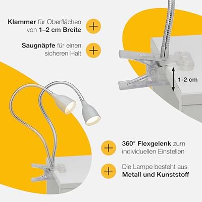 Brilliant Antony Klemlamp Energielabel: F (A - G) LED vast ingebouwd Titaan