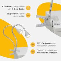 Brilliant Antony Klemlamp Energielabel: F (A - G) LED vast ingebouwd Titaan - thumbnail