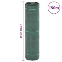 VidaXL Worteldoek 0,5x150 m polypropeen groen - thumbnail