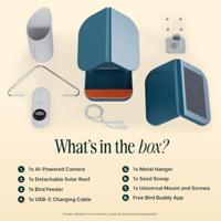 Bird Buddy Slim Vogelhuisje met camera en zonnepanelen 2.0 blauw - Camera in nestkast - thumbnail