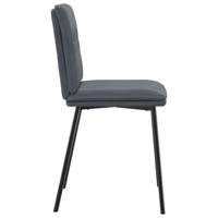 Eetkamerstoelen 2 st fluweel donkergrijs - thumbnail
