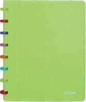 Atoma Tutti Frutti schrift, ft A5, 144 bladzijden, commercieel geruit, transparant groen - thumbnail