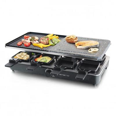 Emerio RG-110035 Raclette + 8 Pannetjes Zwart