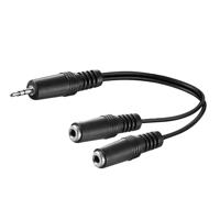 goobay Stereo-adapterkabel 3,5-mm > 2x 3,5 mm - thumbnail