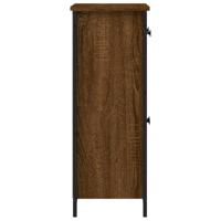 Dressoir 70x30x80 cm bewerkt hout bruin eikenkleur - thumbnail