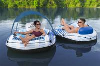 Bestway Opblaasbaar Wiel met Handvaten Rapid Rider met Parasol D137 cm Strand en Zwembad 43725 - thumbnail