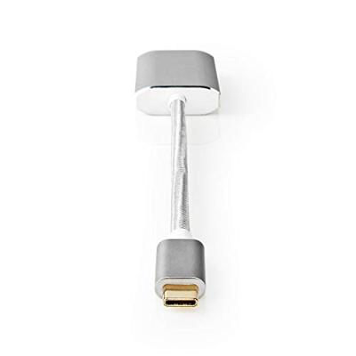 USB-Adapter | USB 3.2 Gen 1 | USB-C Male | Mini DisplayPort | 0.20 m | Rond | Verguld | Gebreid / Nylon | Zilver | Cover Window Box