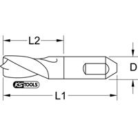 KS Tools 3302103 HSS-G Metaal-spiraalboorset 10.3 mm 5 stuk(s) - thumbnail