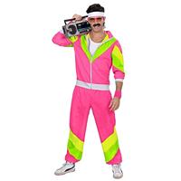 Retro Trainingspak roze/geel - thumbnail