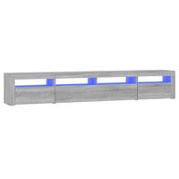 Tv-meubel met LED-verlichting 240x35x40 cm grijs sonoma eiken - thumbnail
