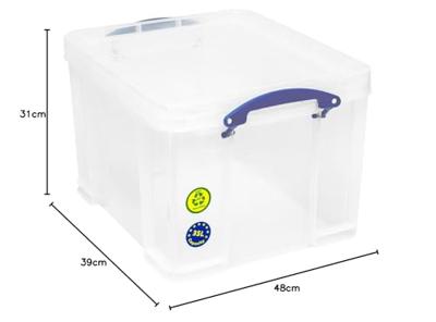 Really Useful Box opbergdoos35 liter, transparant