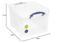 Really Useful Box opbergdoos35 liter, transparant - thumbnail