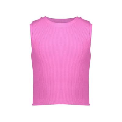 Geisha zomer top meisjes - rib cropped - cassis