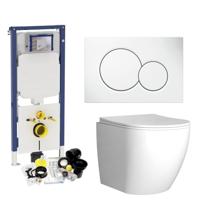 Geberit UP720 Toiletset Compleet | Inbouwreservoir | Sigma 8 Mudo Rimless | Met drukplaat | SET62 - thumbnail