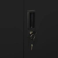 Kantoorkast 90x40x180 cm staal zwart - thumbnail