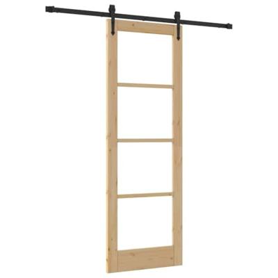 Schuifdeur met Hardware Set 73,5x211 cm Massief Vurenhout