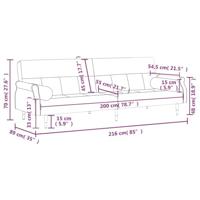 Slaapbank met kussens fluweel donkergrijs - thumbnail