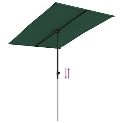 VidaXL Parasol met aluminium paal 2x1,5 m groen