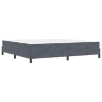 Boxspringbed met matras Donkergrijs 200 x 200 cm Fluweel - thumbnail