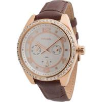 Horlogeband Fossil BQ1540 Leder Bruin 18mm - thumbnail