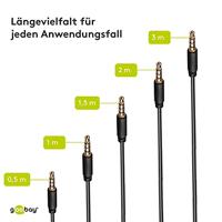 goobay AUX audio connector kabel, 3,5mm stereo - thumbnail