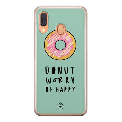 Samsung Galaxy A40 siliconen hoesje - Donut worry Samsung Galaxy A40 siliconen hoesje - Donut worry