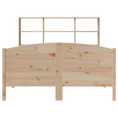 Bed met boekenkast zonder matras massief grenenhout 140x200 cm