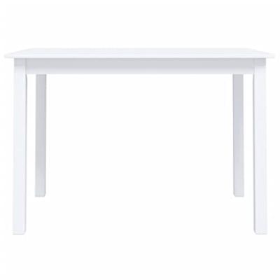 Eettafel 114x71x75 cm massief rubberwood wit - thumbnail