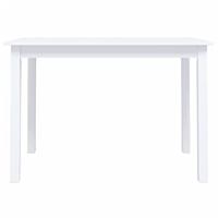 Eettafel 114x71x75 cm massief rubberwood wit - thumbnail