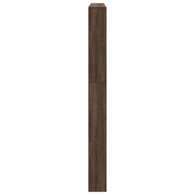 Schoenenkast met spiegel 5-laags 63x17x169,5 cm bruineikenkleur