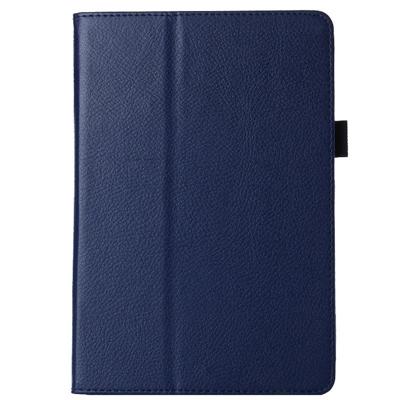 Litchi textuur horizontale Flip PU lederen beschermhoes met houder voor iPad mini 4 (donkerblauw)