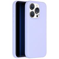 Accezz Liquid Silicone Backcover iPhone 15 Pro Telefoonhoesje Paars - thumbnail