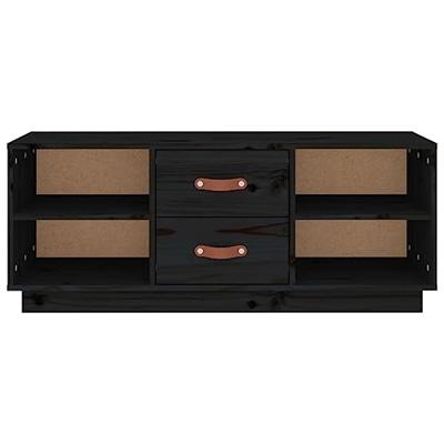 Tv-meubel 100x34x40 cm massief grenenhout zwart