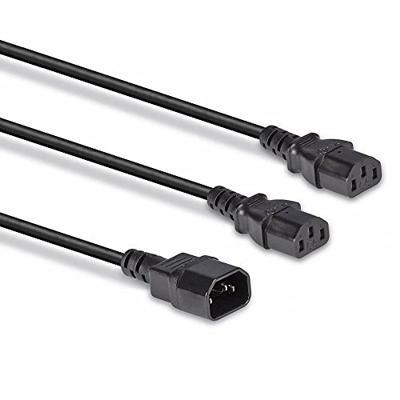 LINDY Stroom Aansluitkabel [2x Apparaatstekker, female C13 10A - 1x Apparaatstekker, male C14] 2.00 m Meerdere kleuren