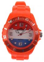 Nederlands Horloge met lichtgevende wijzers oranje - thumbnail