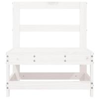 Tuinmiddenbanken 2 st massief grenenhout wit - thumbnail