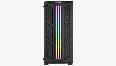 Aerocool prime v2 midi tower behuizing (zwart | 2x usb-a | rgb | window)
