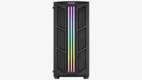Aerocool prime v2 midi tower behuizing (zwart | 2x usb-a | rgb | window) - thumbnail