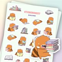 CutieSquad Stickervel - Booklovers - thumbnail