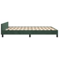 Bedframe met hoofdeinde fluweel donkergroen 180x200 cm - thumbnail